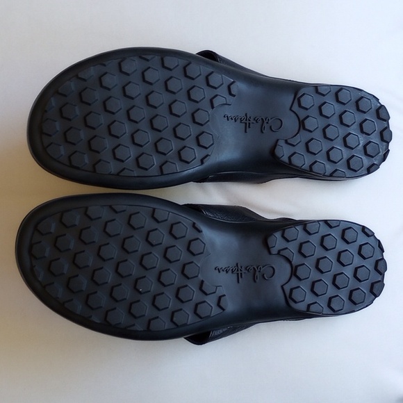 NIB Tucker Thong II Sandals 12 Black Leather Suede - Picture 6 of 13